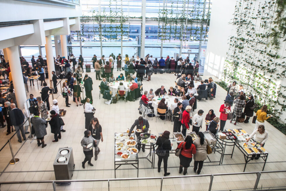 Photo of conference lunch area